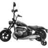 Moto Elettrica per Bambini 24V BMW R18 Nero Sedile Effetto Pelle Luci