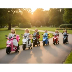 Moto Elettrica per Bambini 12V Scooter Rosa Honda SH125