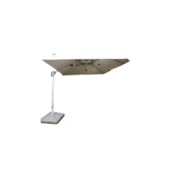Ombrellone in Alluminio Rettangolare Palo Laterale Antivento da Esterno Giardino