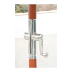 Ombrellone in Legno 2x3 Palo Centrale Rettangolare da Giardino Terrazzo Tavolo