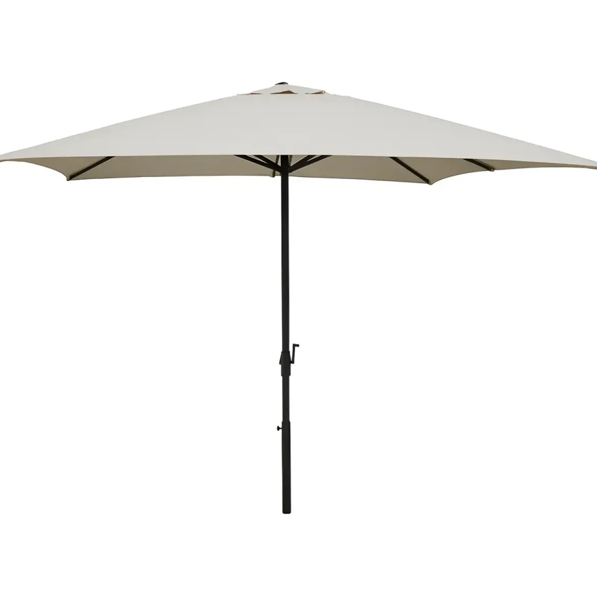 Ombrellone in Metallo 300x300 cm con Telo Beige Resistente da Esterno