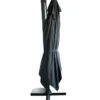 Ombrellone per Giardino Decentrato 3x4 Grigio Base Girevole Antivento