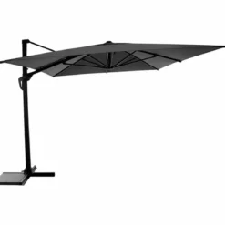 Ombrellone per Giardino Decentrato 3x4 Grigio Base Girevole Antivento