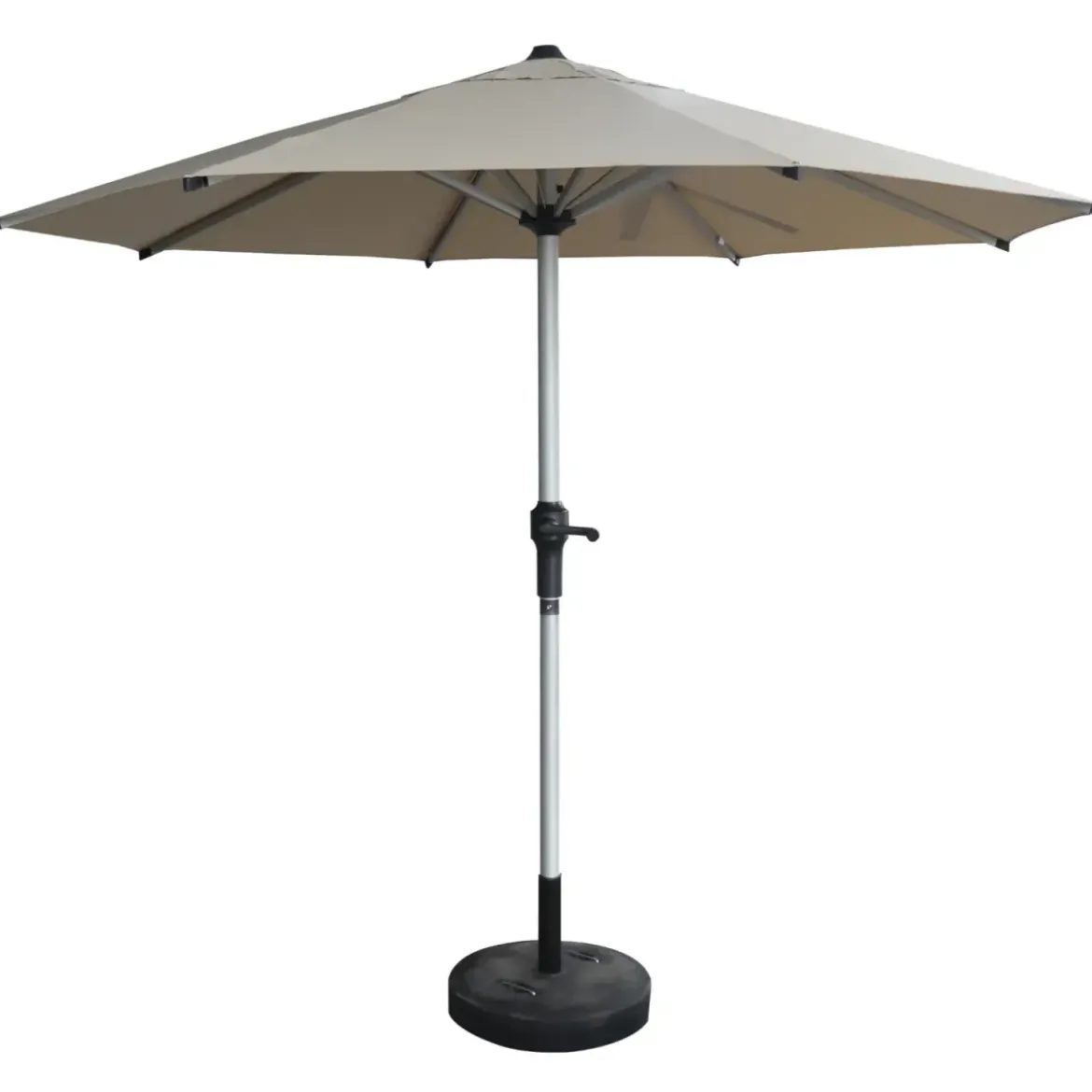 Ombrellone per Giardino 250x250 cm con Palo Centrale Sabbia Alluminio