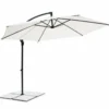 Ombrellone per Giardino 3x3 m Palo Laterale Bianco Antracite