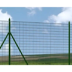 10 Paletti da 250 cm in Ferro Plastificato Verde Pali a T per Terreni