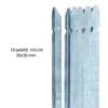 10 Paletti per Recinzione a T 100 cm 30x30 in Ferro Zincato Pali Metallo
