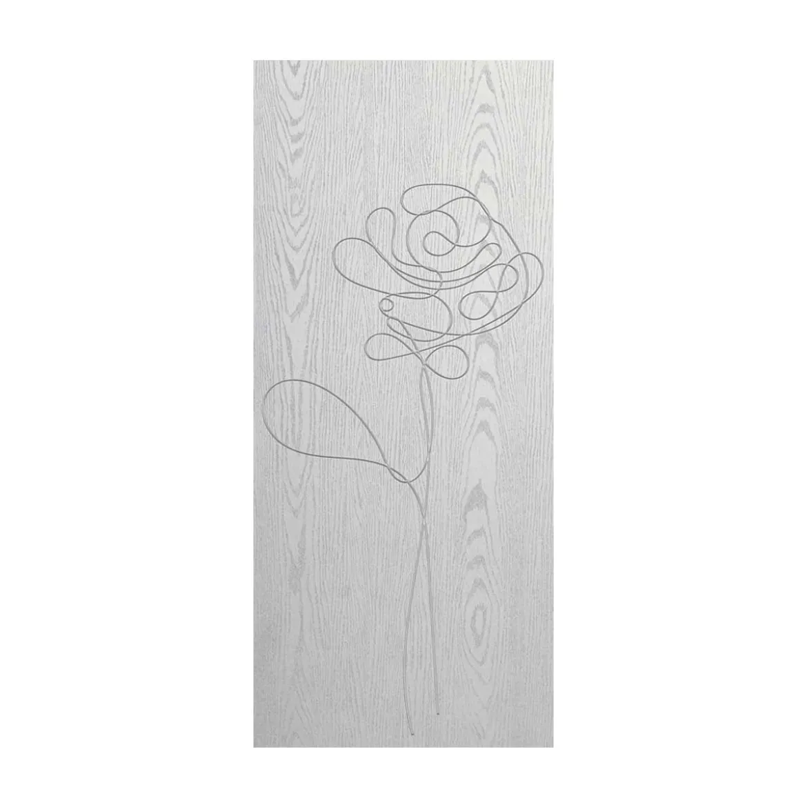 Pannello da Esterno per Porta Blindata Pantografato in Vetroresina Rose Bianco