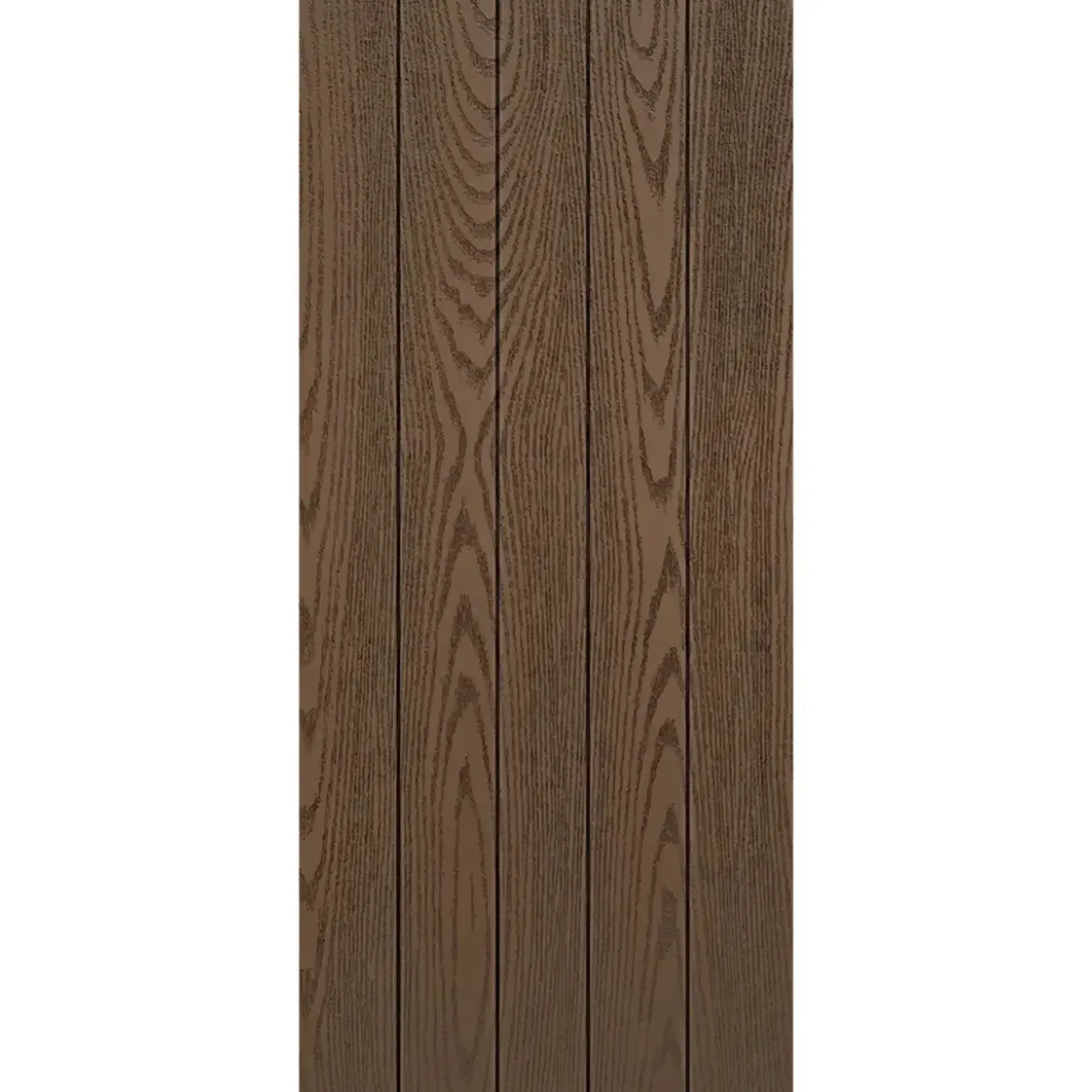 Pannello per Porta Blindata Alluminio Noce Effetto Perlina 90x210 cm