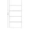 Pannello per Porta Blindata Alluminio Bianco con Incisioni 90x210 cm