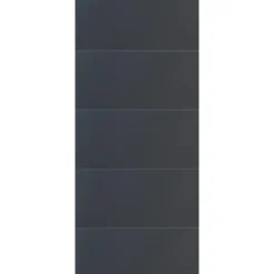 Pannello per Porta Blindata Alluminio Grigio con Incisioni 90x210 cm