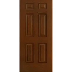 Pannello per Porta Blindata Spessore 6 mm Vetroresina da Esterno Noce 90x210
