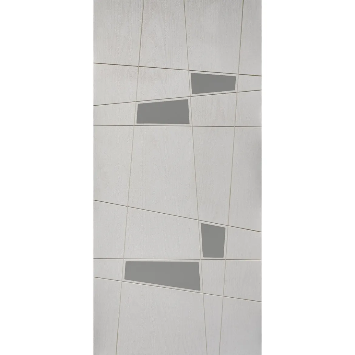 Pannello Trap per Porta Blindata Bianco Pantografato con Inserti Moderni
