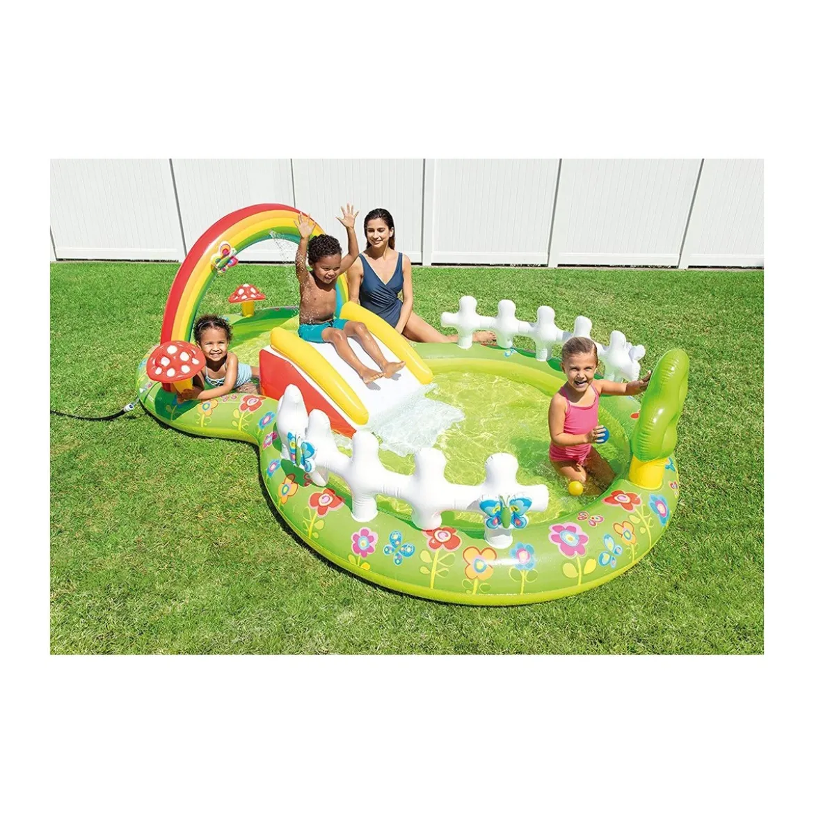 Parco Acquatico Gonfiabile Piscina con Scivolo per Bambini Intex da Giardino