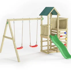 Parco Giochi Bimbi da Giardino in Legno Altalena Scivolo Picnic Tavolo