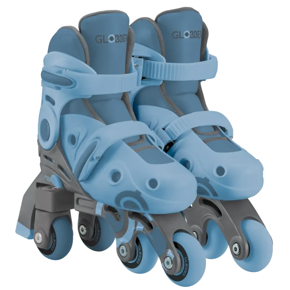 Pattini per Bambini 2 in 1 Regolabili Taglia 26–29 Celeste Pastello