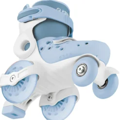 Pattini per Bambini 4 Ruote Regolabili Blu Cenere Taglia 26-29