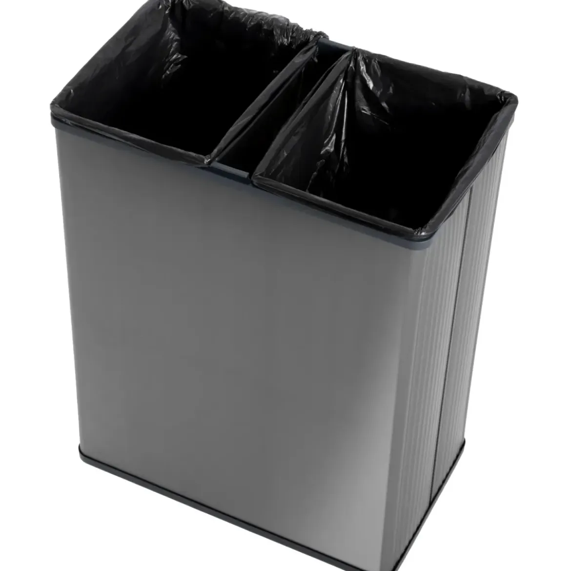 Pattumiera Keter 54L Grigio Perlato Differenziata Materiale Riciclato