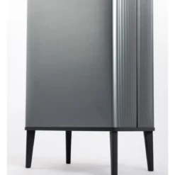 Pattumiera Keter 54L Grigio Perlato Apertura Push per Cucina con Gambe