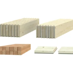 Pavimento per Casetta in Legno da Giardino 276x282 cm Kit Base