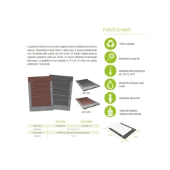Pedana Base per Doccia Solare da Esterno Giardino 97x75 in Composito Antiscivolo