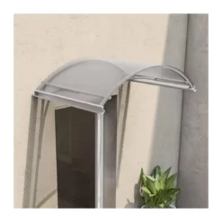 Pensilina in Policarbonato Opaco 140x90 Tettoia da Esterno per Porta