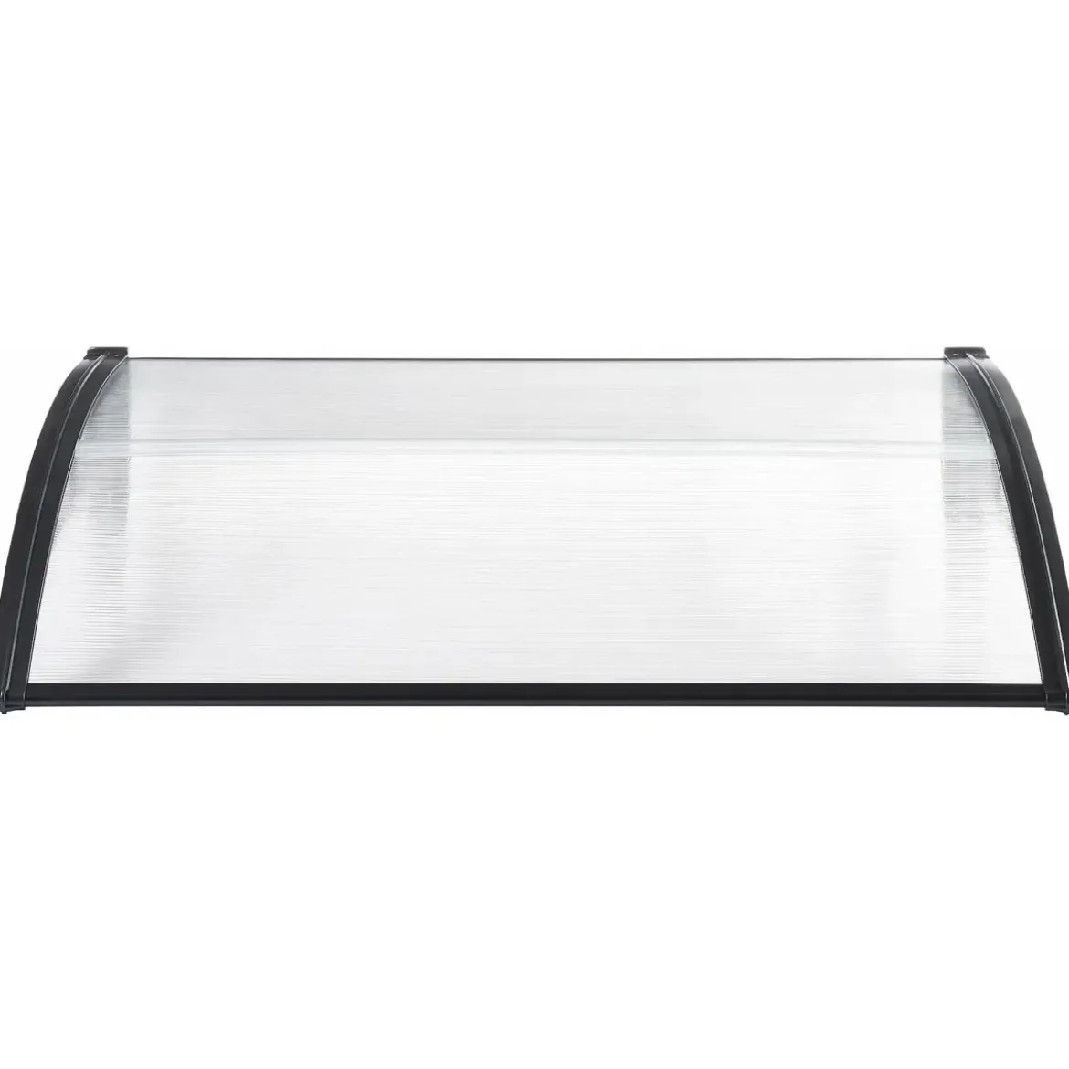 Pensilina Policarbonato Alveolare Trasparente 120x80cm Supporti ABS