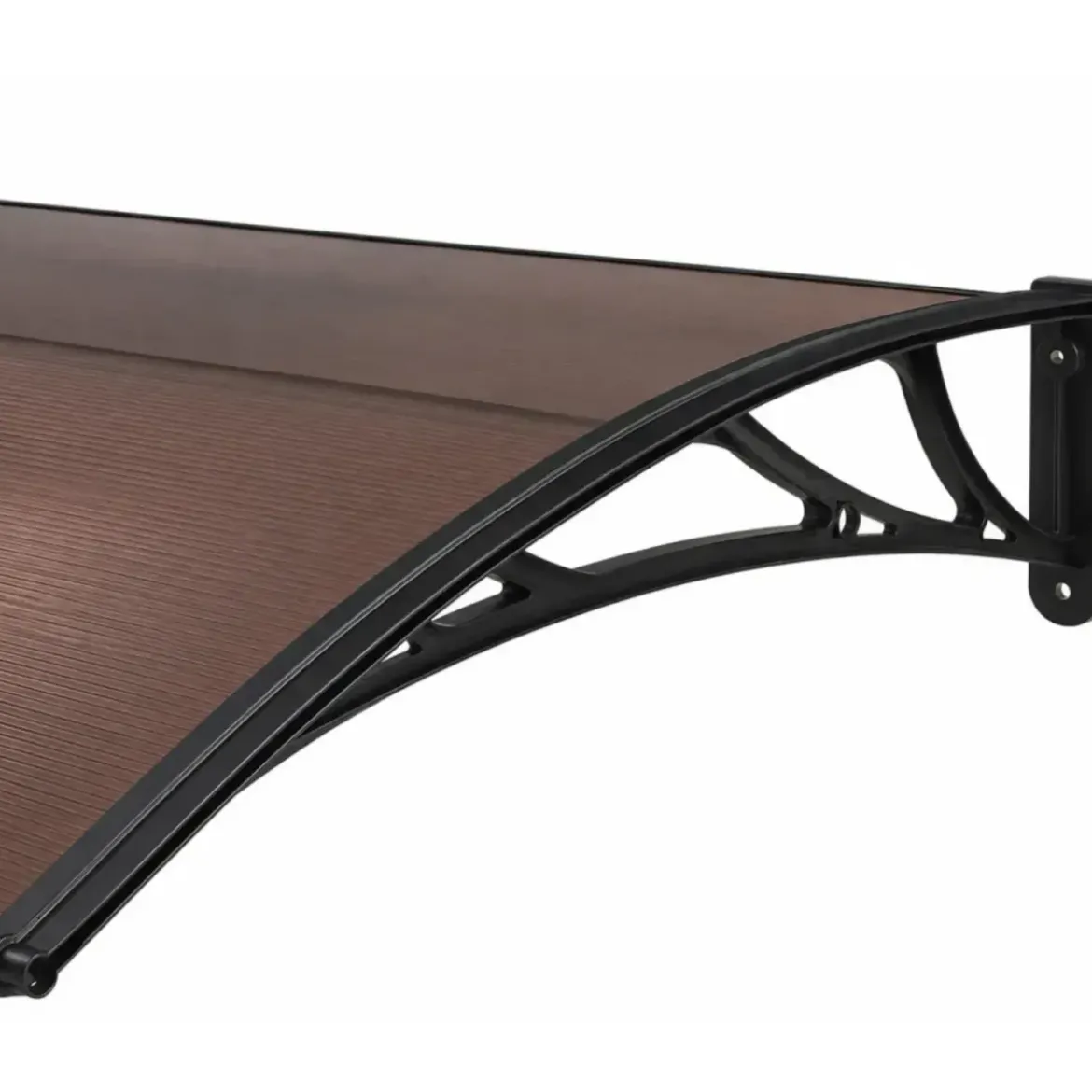 Pensilina Policarbonato Alveolare Fumè 120x100 cm con Supporti ABS