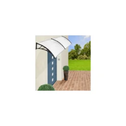 Pensilina Tettoia 100x80 Alveolare Opaca Policarbonato Esterno Copertura Porta