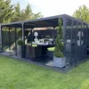 Pergola Bioclimatica Doppia 360x600 Frangivista con Lamelle Orientabili