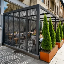 Pergola Bioclimatica Doppia 360x600 Frangivista con Lamelle Orientabili