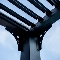 Pergola Bioclimatica in Alluminio 360x300 cm con Tenda e 5 Pannelli