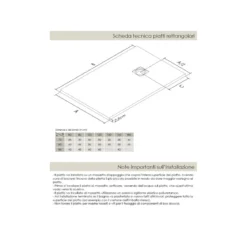 Piatto Doccia Grigio Rettangolare Effetto Pietra 70 80 90 100 120 140 Slim Flat