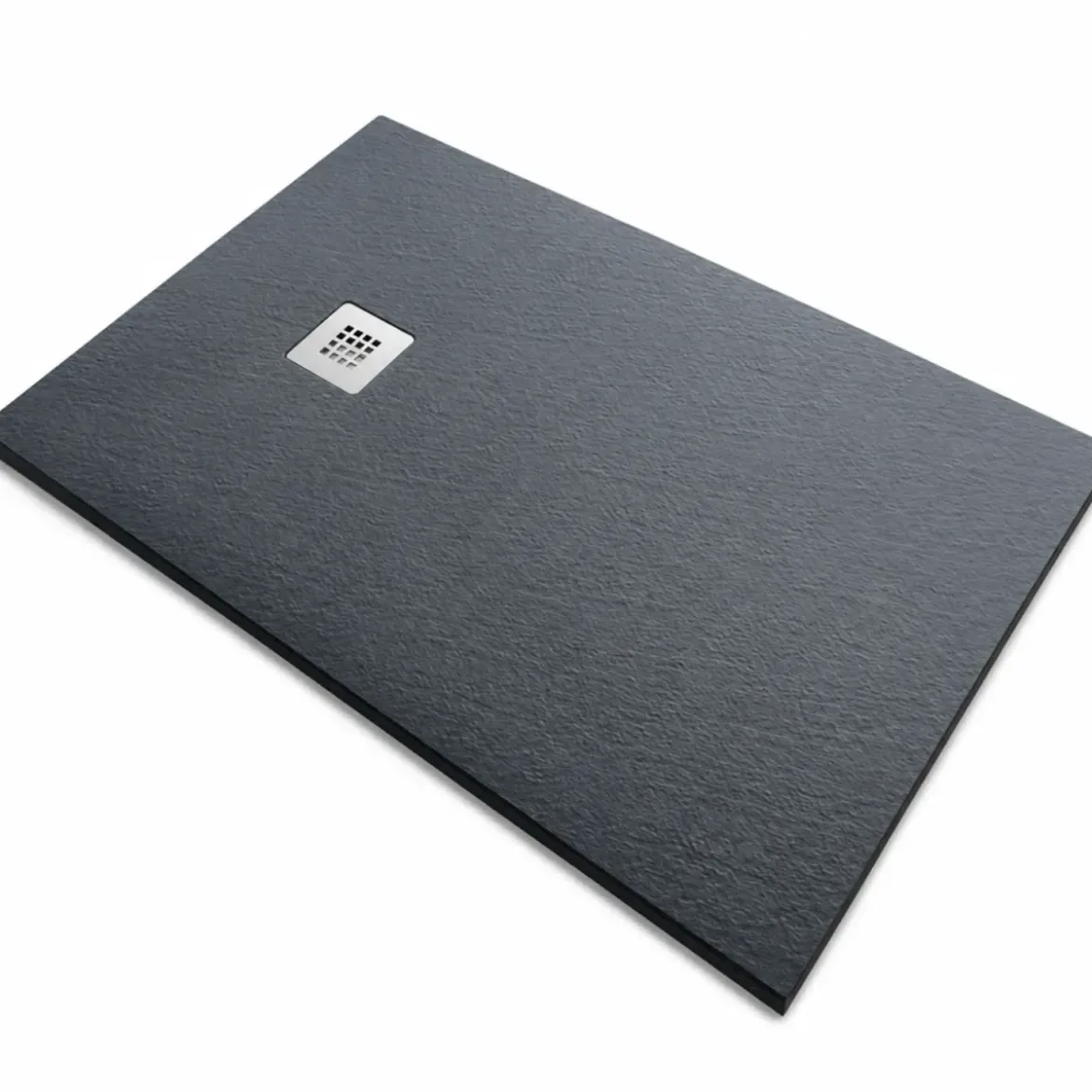 Piatto Doccia Nero Effetto Pietra Solidstone Tagliabile 70 80 90 100 120 140