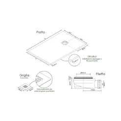 Piatto Doccia Nero Rettangolare 70 80 90 100 Ardesia Effetto Pietra Slim