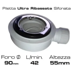 Piatto Doccia Rettangolare 70 80 90 100 120 Effetto Pietra Ultra Slim Avorio