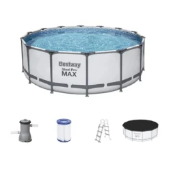 Piscina Frame Fuoriterra Rotonda 427x122 con Pompa Scaletta Filtro Depurazione
