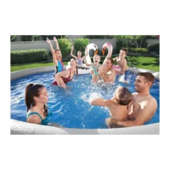 Piscina Gonfiabile Fuori Terra Tonda 457x122 cm Filtro Pompa Scaletta