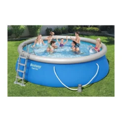 Piscina Gonfiabile Fuori Terra Tonda 457x122 cm Filtro Pompa Scaletta