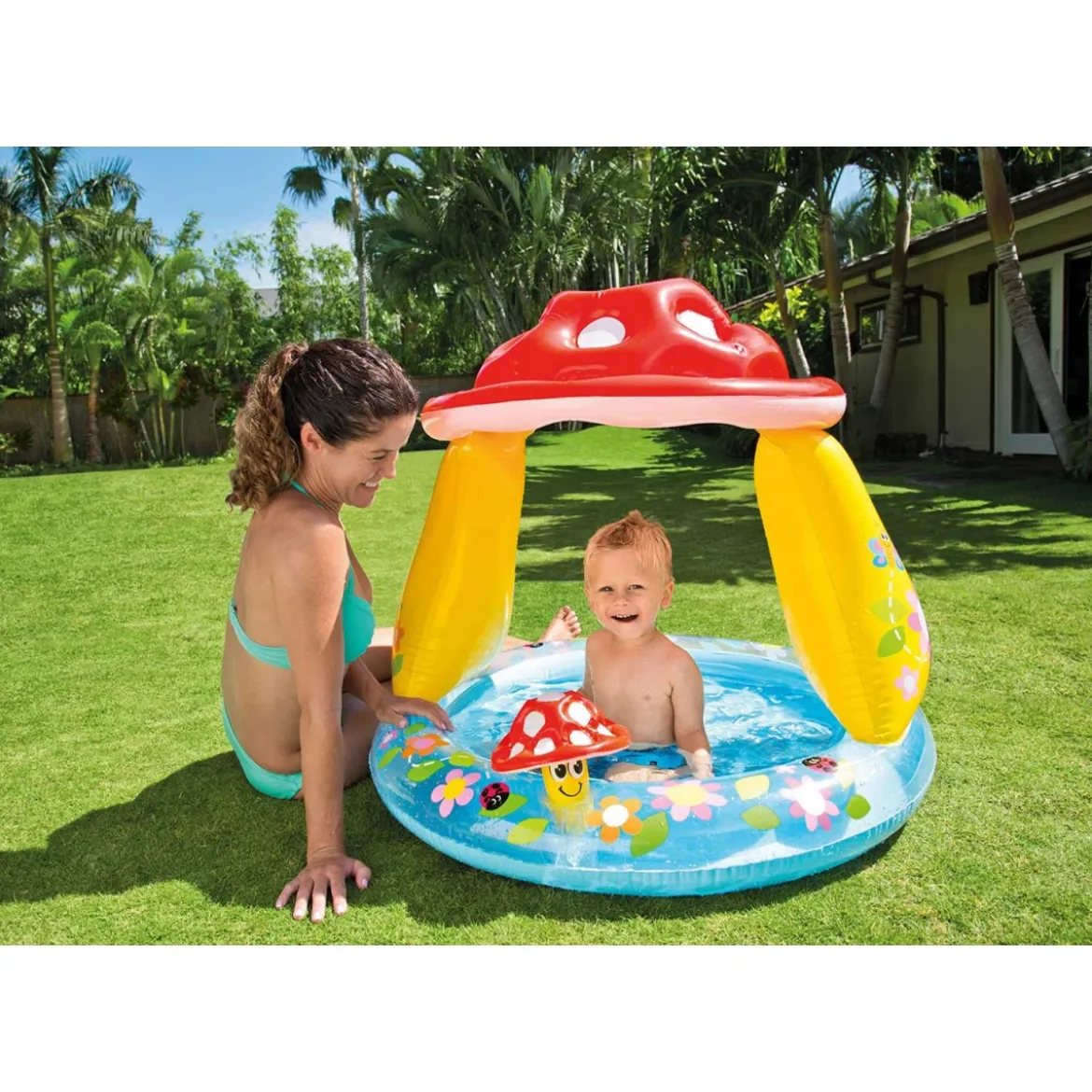 Piscina Gonfiabile per Bambini Fungo Intex Esterno Parco Giochi Acquatico