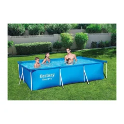 Piscina Rettangolare Steel Pro Frame 300x200 Fuoriterra Senza Pompa Filtro Bimbi