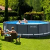 Piscina Rotonda Intex 488x488x122 cm Pompa a Sabbia Teli Scaletta
