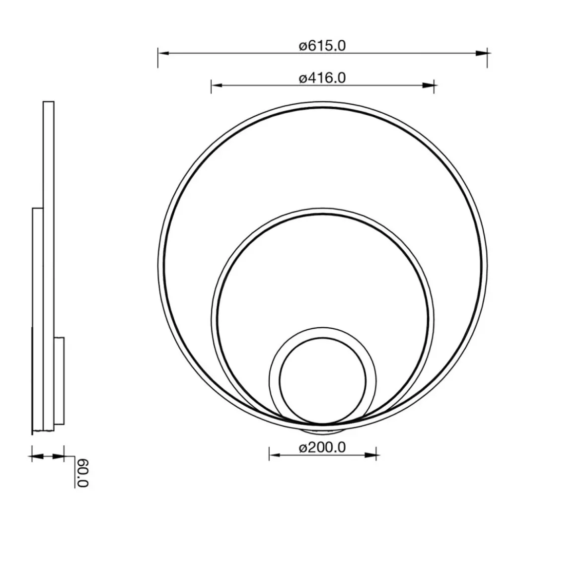 Plafoniera a LED CCT a Soffitto da Interno Intec Lampada Bianca Moderna