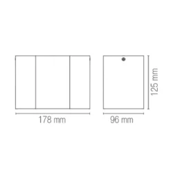 Plafoniera in Alluminio Nero Lampada Intec da Soffitto Faretto Quadrato