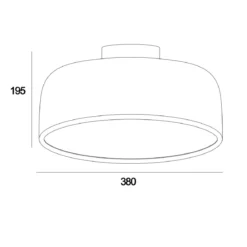 Plafoniera in Metallo Lampada a Soffitto con Diffusore Luce Design Moderno