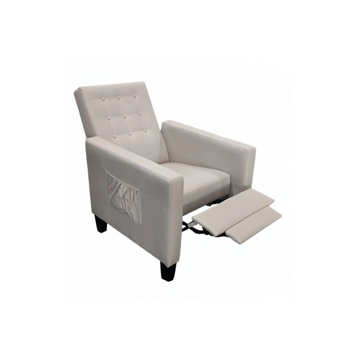 Poltrona Reclinabile Massaggiante Beige con Telecomando