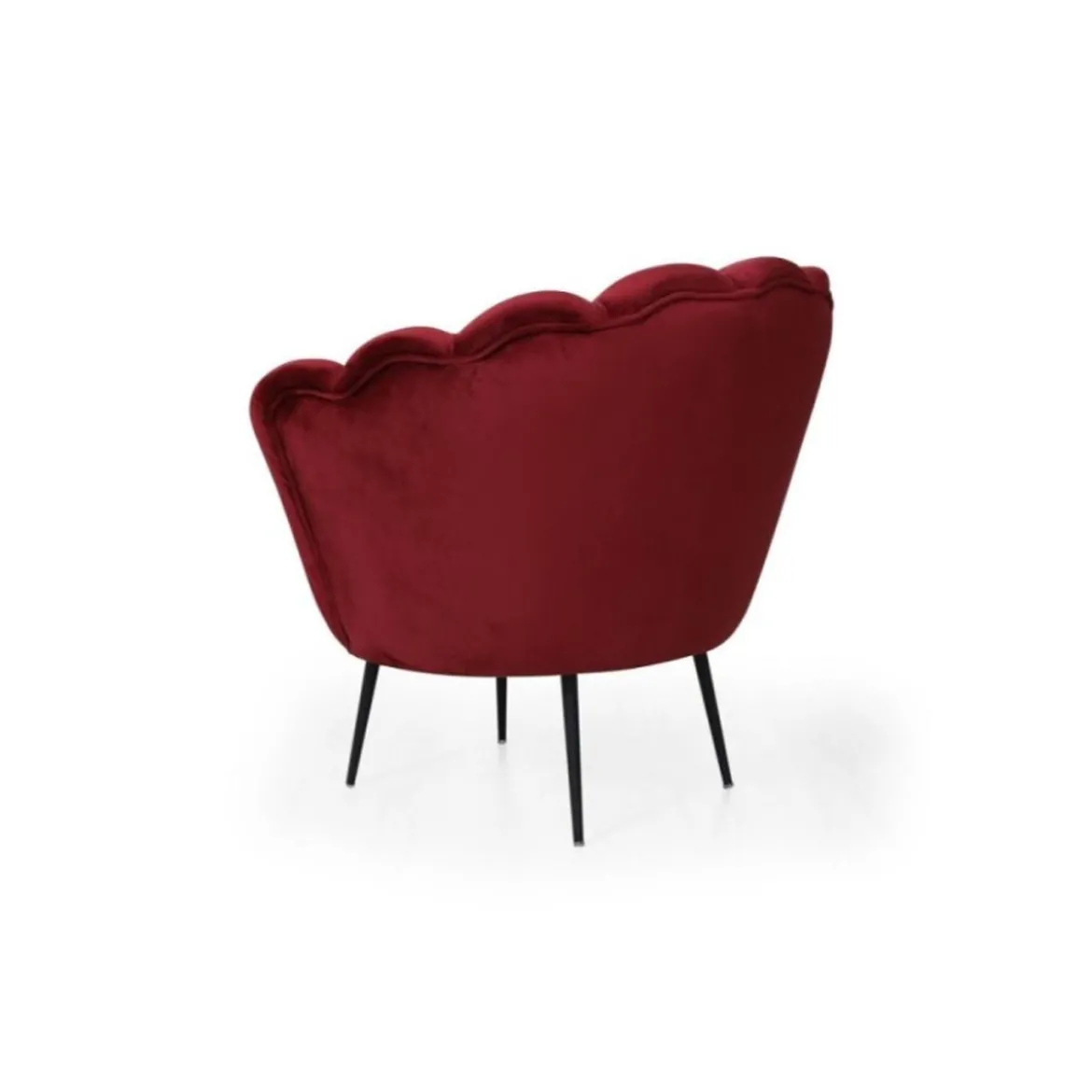 Poltroncina Poltrona a Conchiglia in Velluto Rosso da Ufficio Sala Sedia Moderna