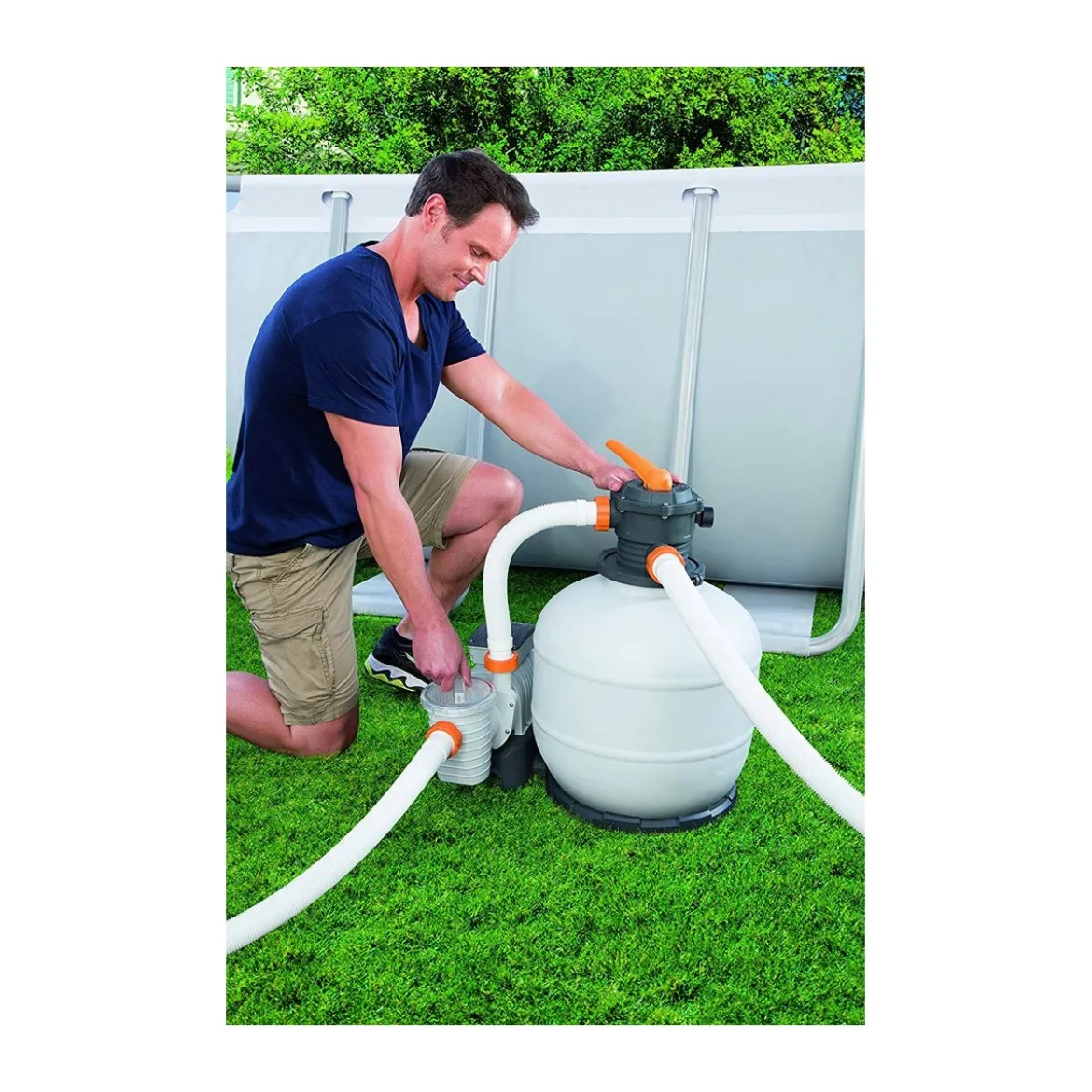 Pompa Filtro per Piscine Esterne a Sabbia Filtraggio 6813 Litri Acqua Bestway