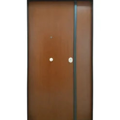 Porta Blinda 2 Ante da Interno Configurabile Classe 3-4 Noce e Bianco
