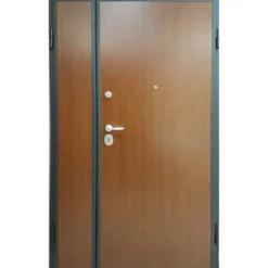 Porta Blindata con Pannello Moderno Verde da Esterno Portone Blindato 2 Ante